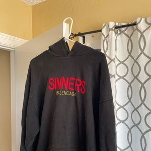 Balenciaga oversized ash sinners hoodie